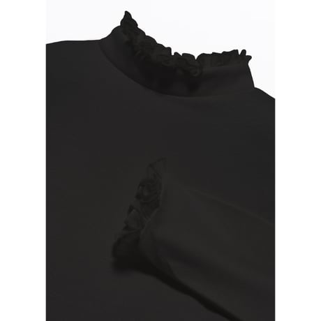 〈Abel&Lula〉Swan neck girls shirt(Black)※KIDS&JUNIOR