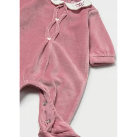 〈mayoral〉Velour romper (pink) ※BABY
