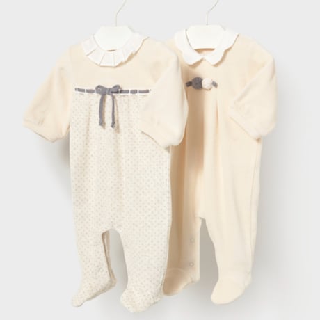 〈mayoral〉Romper 2-Piece Set(off-white) ※BABY