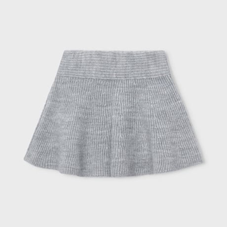 〈mayoral〉Pearl-Embellished Ribbed Knit Flare Skirt ※KIDS
