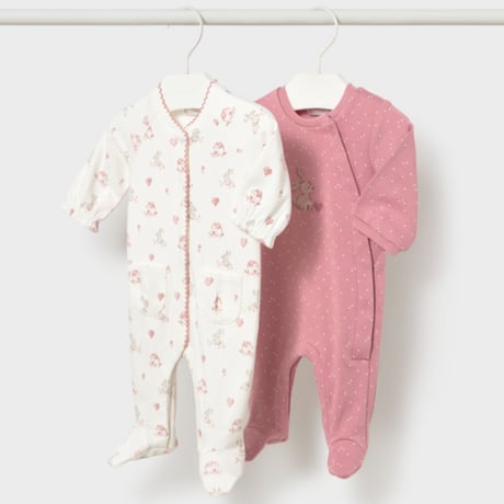 〈mayoral〉Cotton Romper 2-Piece Set (off-white) ※BABY