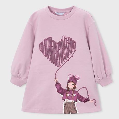 〈mayoral〉Girls' screen-printed sweatshirt dress ※KIDS