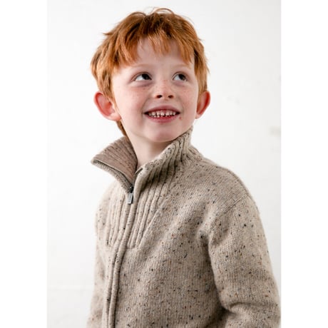 〈mayoral〉Tweed Knit Full-Zip Jacket ※KIDS