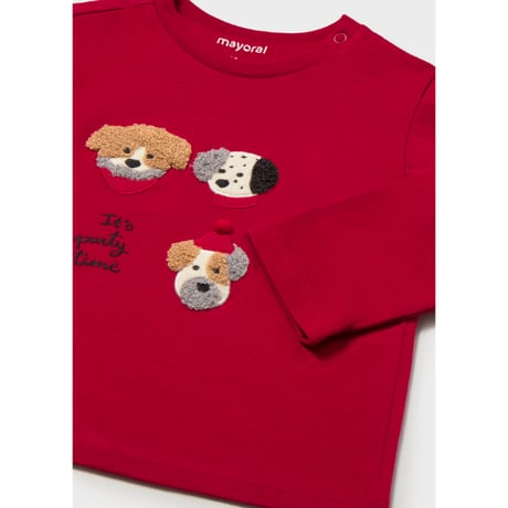 〈mayoral〉Embroidered baby T-shirt(red) ※BABY