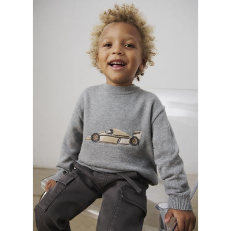 〈mayoral〉Boys' intarsia sweater(gray) ※KIDS