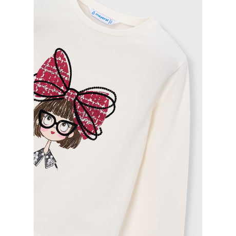 〈mayoral〉Girls' bow-tie T-shirt ※KIDS