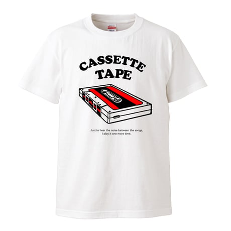 Cassette tape/カセット・テープ】5.6オンス Tシャツ/WH/ST-964 |