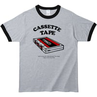 【Cassette tape/カセット・テープ】5.3オンス Tシャツ/GYBK/RT- 964