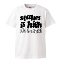 【デ・ラ・ソウル/stakes is high】5.6オンス Tシャツ/WH/ST-954