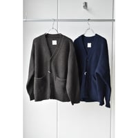 TOUJOURS  / EXTRA FINE PURE CASHMERE KNIT RIB STITCH V -NECK CARDIGAN