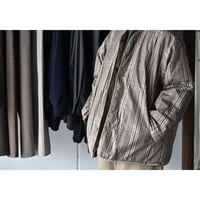 TOUJOURS /  GREN PLAID PL*SILK PAPER TAFTA CLOTH  reversible padded utility jacket