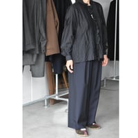TOUJOURS / COTTON*SILK FAILLE CLOTH pin tuck ruffle shirt
