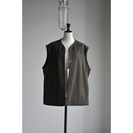 TOUJOURS / beaver  finished wool*cashmere cloth utility vest