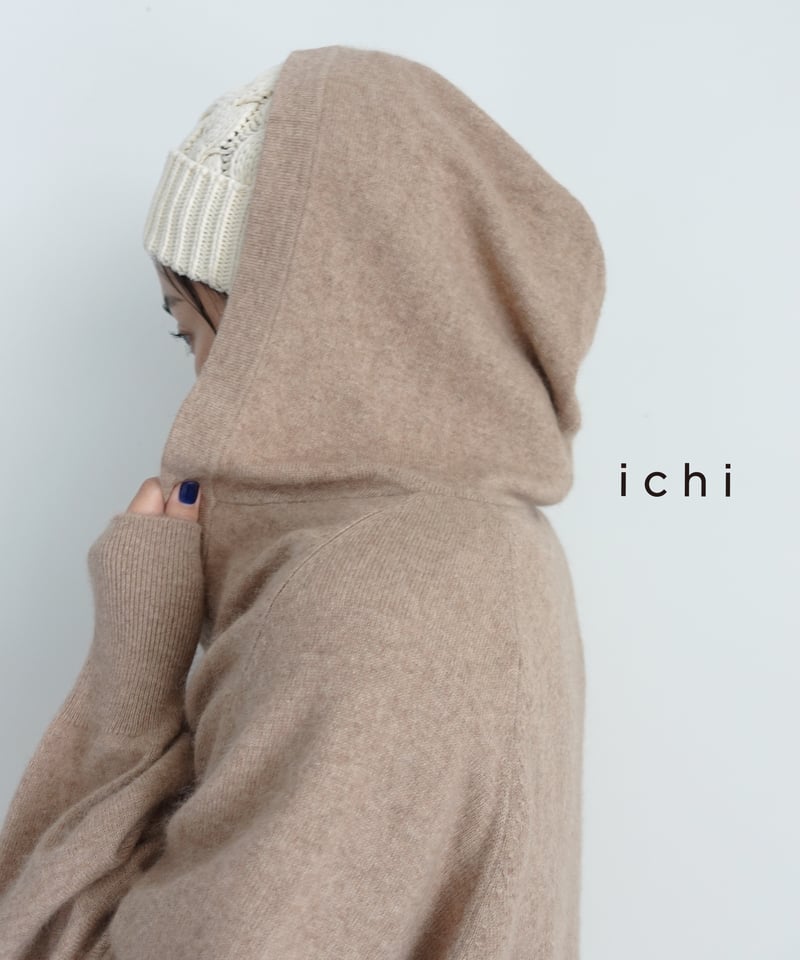 i c h i 260456 Knit Hoodie Cardigan / 2 COLORS