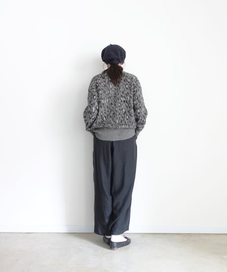 i c h i  260451  Shaggy Leopard Knit Cardigan / 2 COLORS