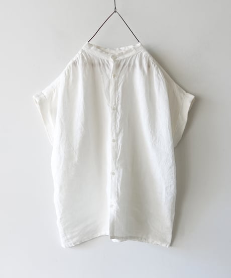 ichiAntiquités 1001133 Linen French sleeve Shirt / A : WHITE