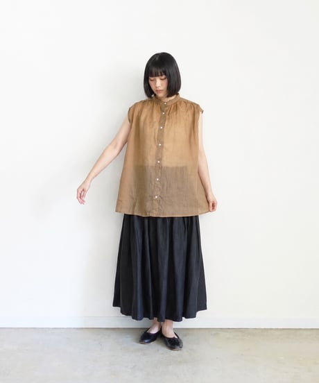 i c h i 251108 Linen Sleeveless Shirt / 4 COLORS