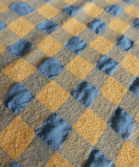 ichiAntiquités 1200318 Cotton Wool Gingham Check Jacket / 3 COLORS