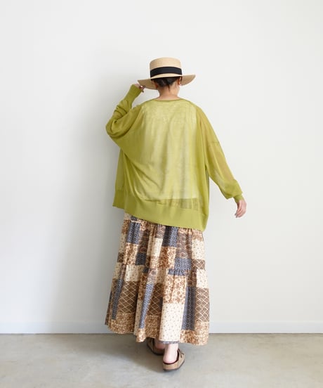 i c h i 260155 Sheer Knit Cardigan / 3 COLORS