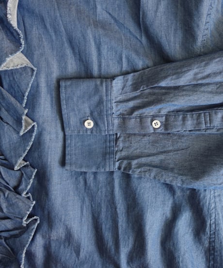 i c h i  260404 Denim 2way Frill Shirt / 2 COLORS