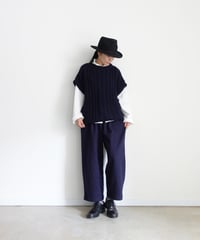 i c h i  250715 Pin Stripe Relax Pants / 2 COLORS