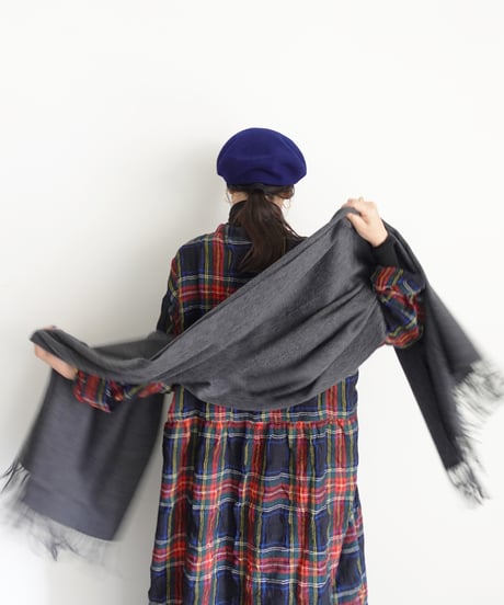 【ONLINE LIMITED】ichiAntiquités 1200325 Cotton Wool BLACK Tartan Dress / B : BLACK