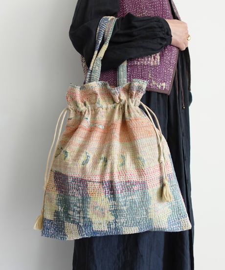【ONLINE LIMITED】ichiAntiquités 1001138 Vintage Ralli Quilt Bag / 2 COLORS