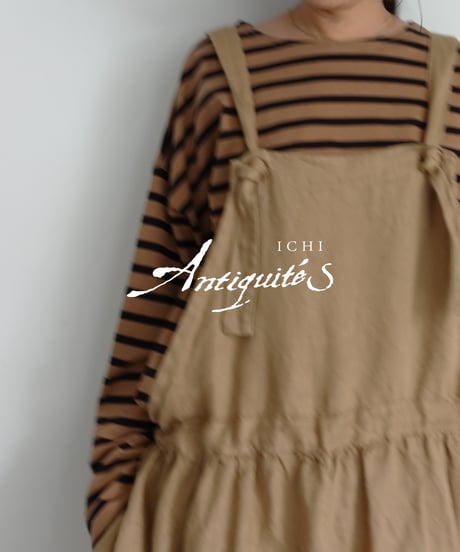 ichiAntiquités 1200344 Cotton Border Pullover / 2 COLORS