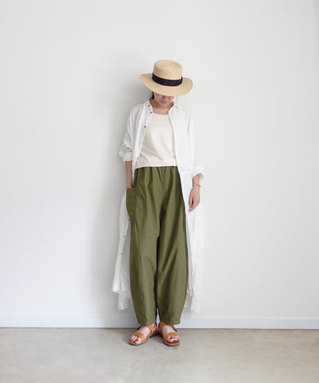 ichiAntiquités  1101132  Typewriter Cotton Relax Pants / 2 COLORS
