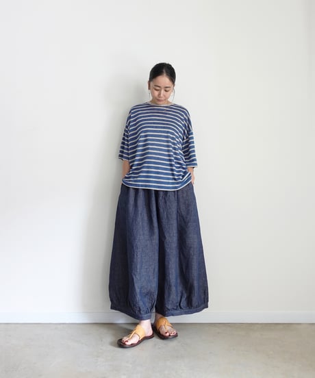 Antiquités noir 1000412 Vintage Linen Chino Denim Pants / 2 COLORS