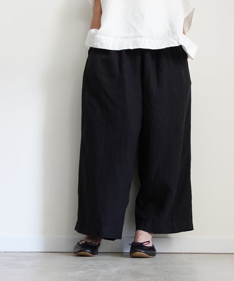ichiAntiquités 1101122 Linen Relax Pants / 2 COLORS