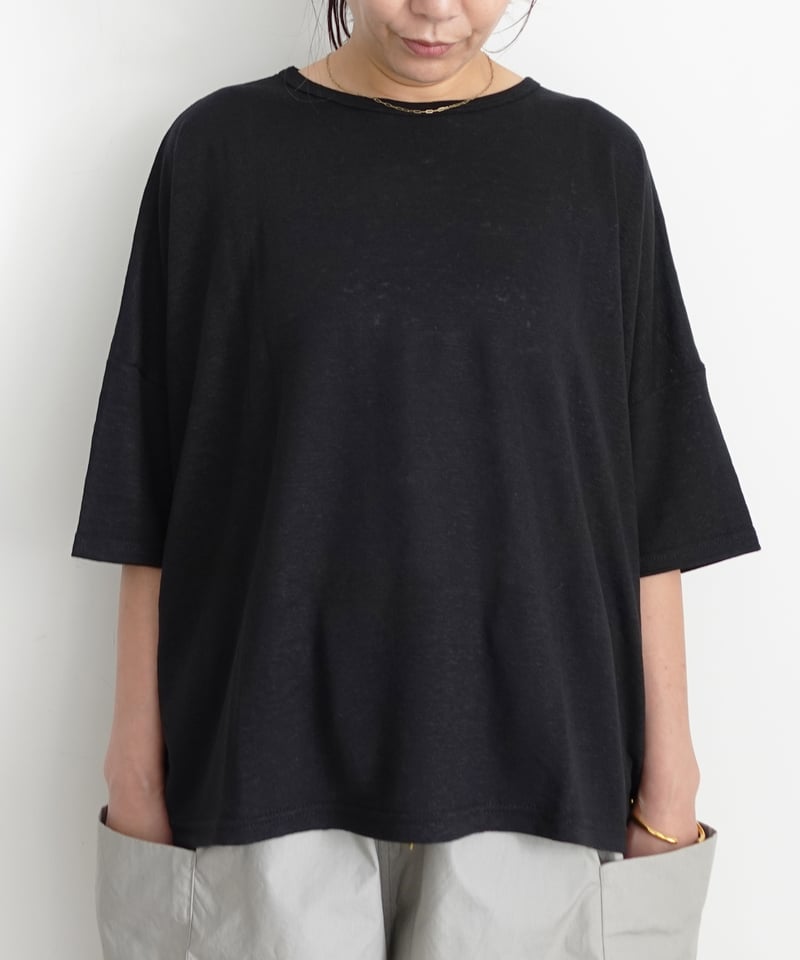 ichiAntiquités 1100956 Linen Loose T-shirt / 3