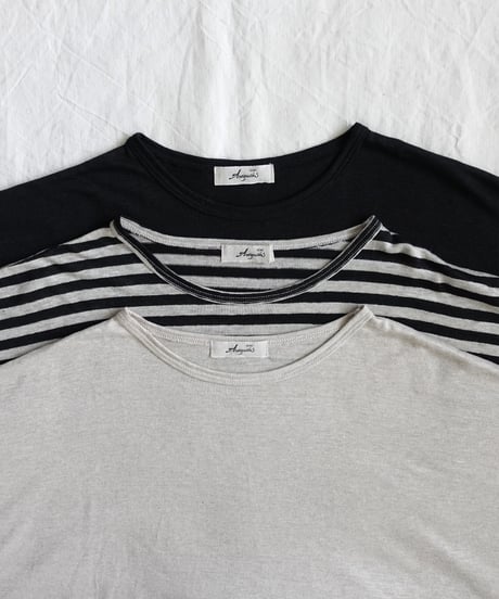ichiAntiquités 1100956 Linen Loose T-shirt / 3 COLORS
