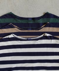 i c h i 260445 Wide Sleeve Border Pullover / 3 COLORS