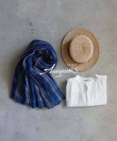 ichiAntiquités 1001133 Linen French sleeve Shirt / A : WHITE