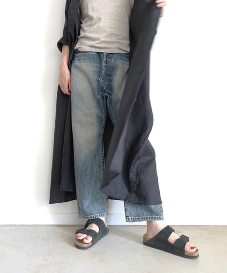 i c h i  241230 Denim Sarrouel Pants / A : LIGHT・2 SIZE