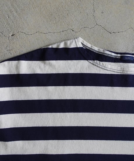 i c h i 260445 Wide Sleeve Border Pullover / 3 COLORS
