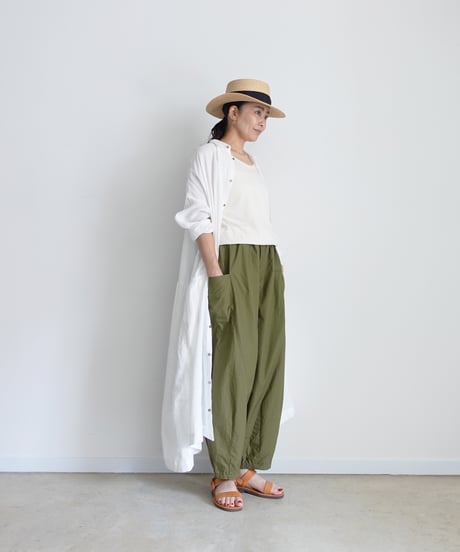 ichiAntiquités  1101132  Typewriter Cotton Relax Pants / 2 COLORS