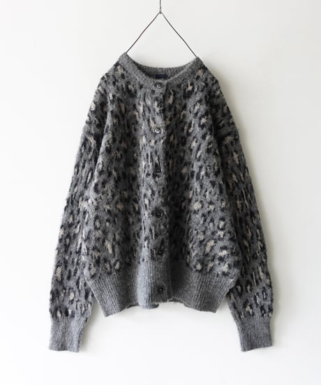 i c h i  260451  Shaggy Leopard Knit Cardigan / 2 COLORS