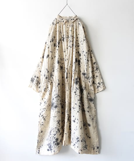 ichiAntiquités 800334 Natural dyed Linen Shirt Dress / 2 COLORS