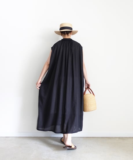 i c h i 260110 Rayon Linen Sleeveless Dress / 3 COLORS
