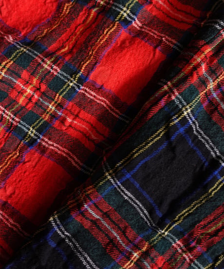 ichiAntiquités  1200324 Cotton Wool RED Tartan Relax Pants / A : RED