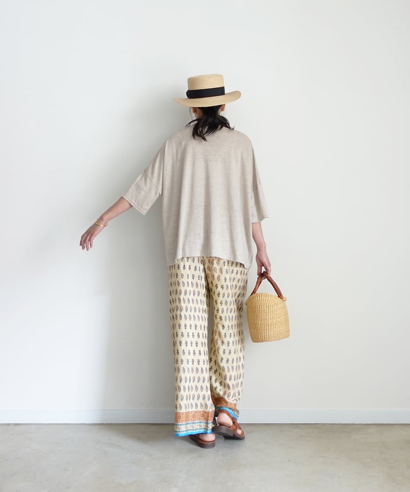 ichiAntiquités 1100956 Linen Loose T-shirt / 3