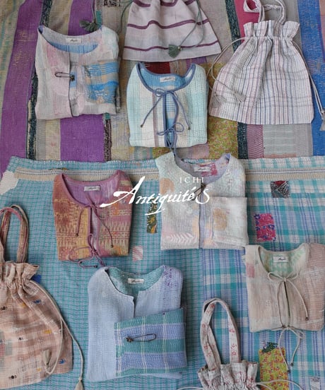 【ONLINE LIMITED】ichiAntiquités 1001138 Vintage Ralli Quilt Bag / 2 COLORS