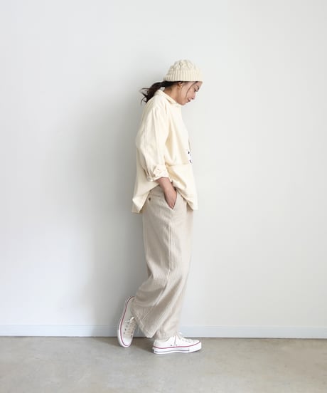 i c h i  250715 Pin Stripe Relax Pants / 2 COLORS