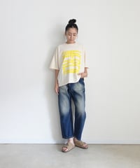 i c h i  241230 Denim Sarrouel Pants / B : DARK・2 SIZE