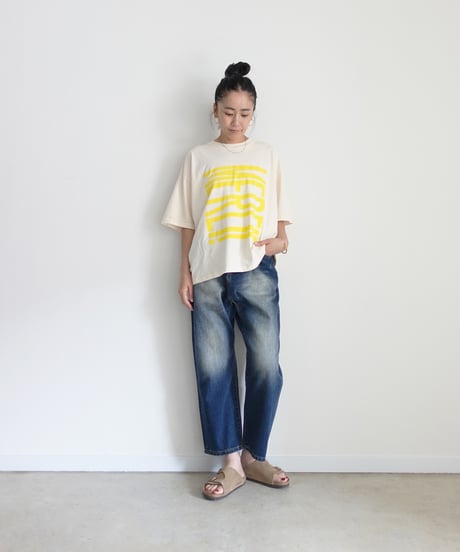 i c h i  241230 Denim Sarrouel Pants / B : DARK・2 SIZE