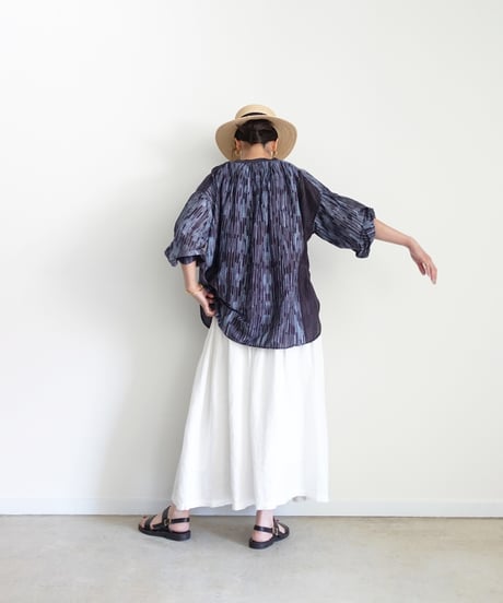 ichiAntiquités 1100940 INDIA TIE DYE Gather Shirt / 2 COLORS