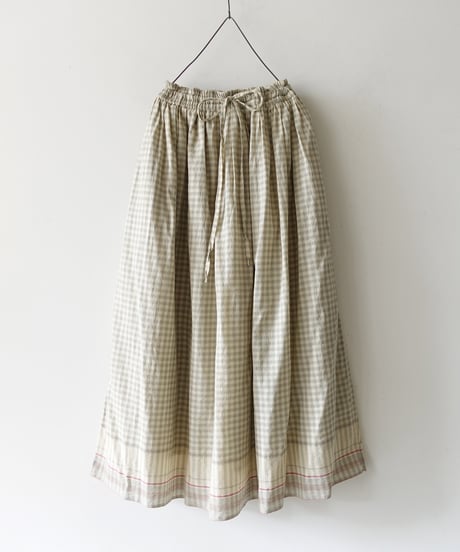 ichiAntiquités 1101135 KHADI Cotton Brise Skirt / 2 COLORS