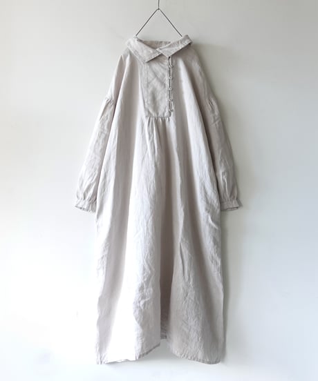 ichiAntiquités 1200311 Linen Smock Dress / 3 COLORS
